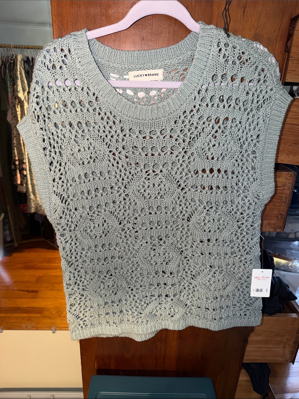 Lucky Brand Crotchet Sweater NWT